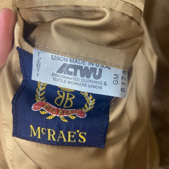 "VINTAGE BILL BLASS 100% Camel Hair Men's Tan Blazer - Circa 1990's - Picture 7 of 11